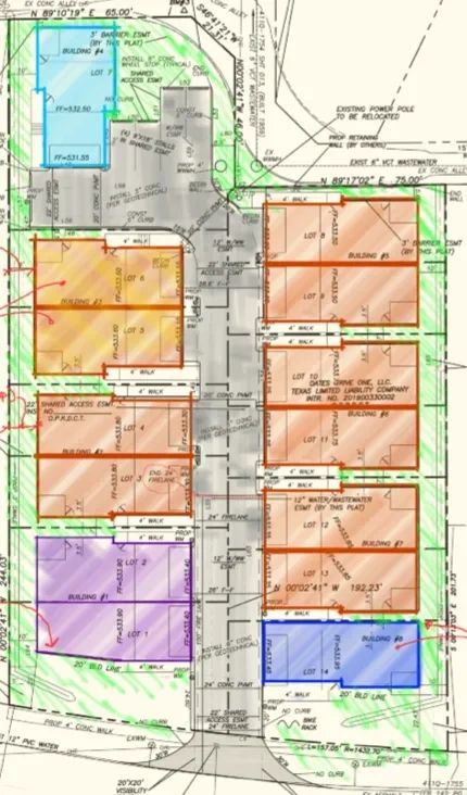 Conceptual site plan for Ironside Place